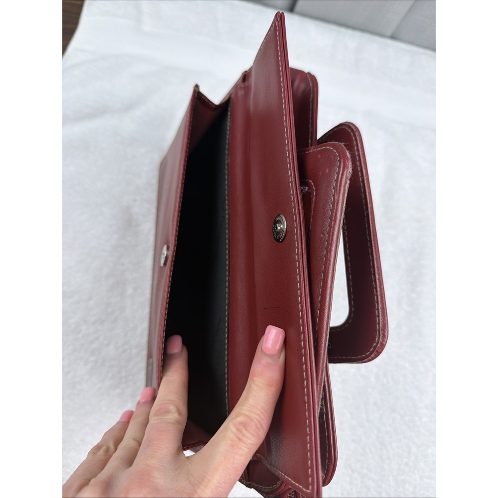 Vtg FRANKLIN COVEY Red  7 Ring Planner Binder  w/ Retractable Handles  8" x 11" - Picture 8 of 16